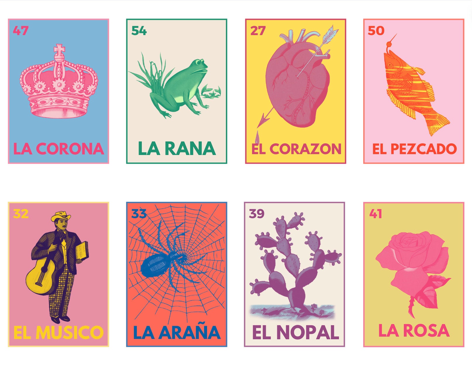 Mexican Loteria Printable Cards Game.cartas De Loteria Mexicana ...