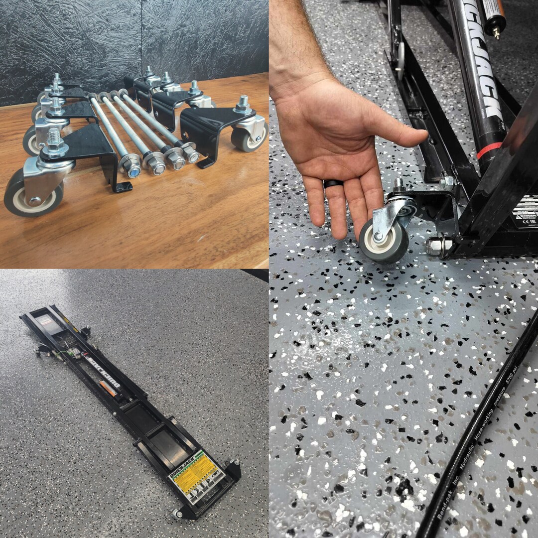 Ezslide Caster Wheel Kit for Quickjack Heavy Duty 8ga Steel Made in