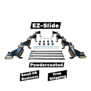 EZ-Slide™ Quickjack Caster Wheel Kit! Heavy Duty 8ga Powdercoated Steel! Small Midwest Business!