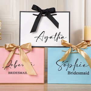 Personalized Gift Bags,Wedding Gift Bags, Bridesmaid Gift Bags,Welcome Gift Bags,Bridal Party Gift Bags,Bachelorette Party,Elegant Gift Bag image 2