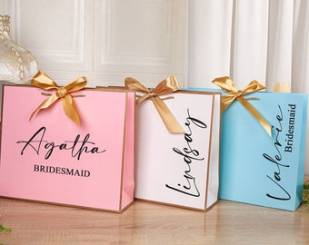 Personalized Gift Bags,Wedding Gift Bags, Bridesmaid Gift Bags,Welcome Gift Bags,Bridal Party Gift Bags,Bachelorette Party,Elegant Gift Bag