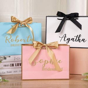 Personalized Gift Bags,Wedding Gift Bags, Bridesmaid Gift Bags,Welcome Gift Bags,Bridal Party Gift Bags,Bachelorette Party,Elegant Gift Bag image 9