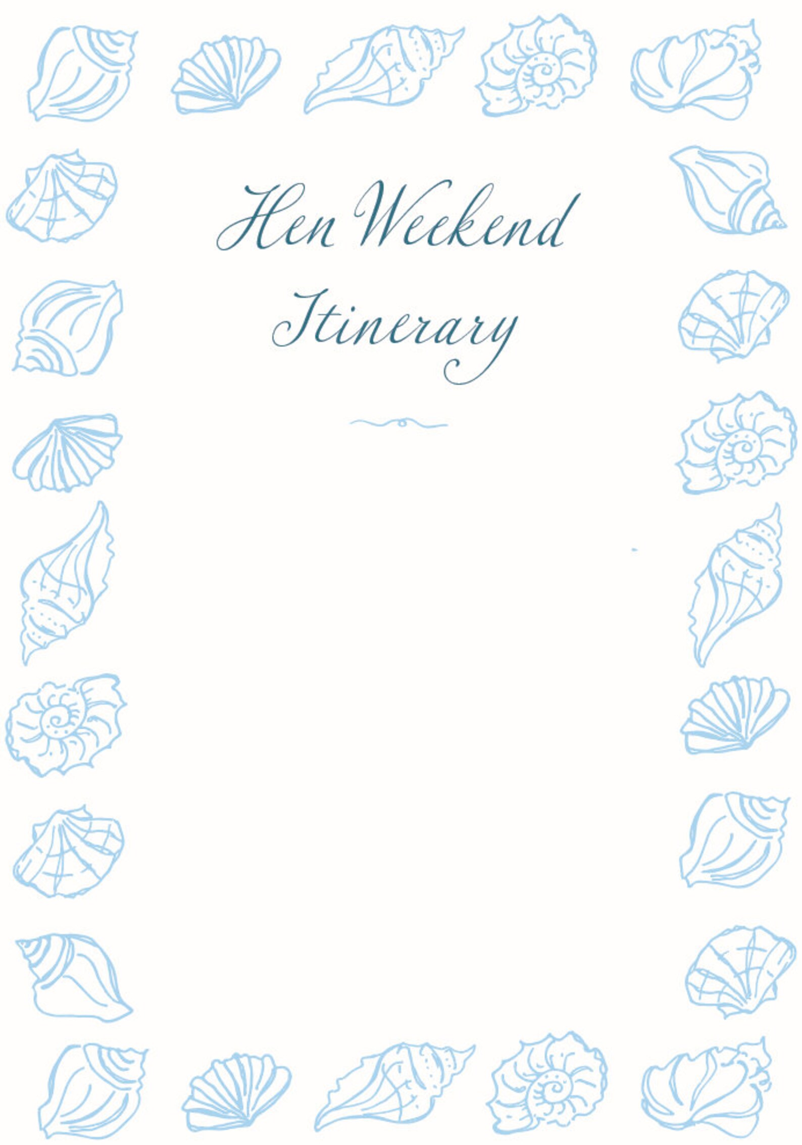 Hen Weekend Shell Design Downloads - Etsy