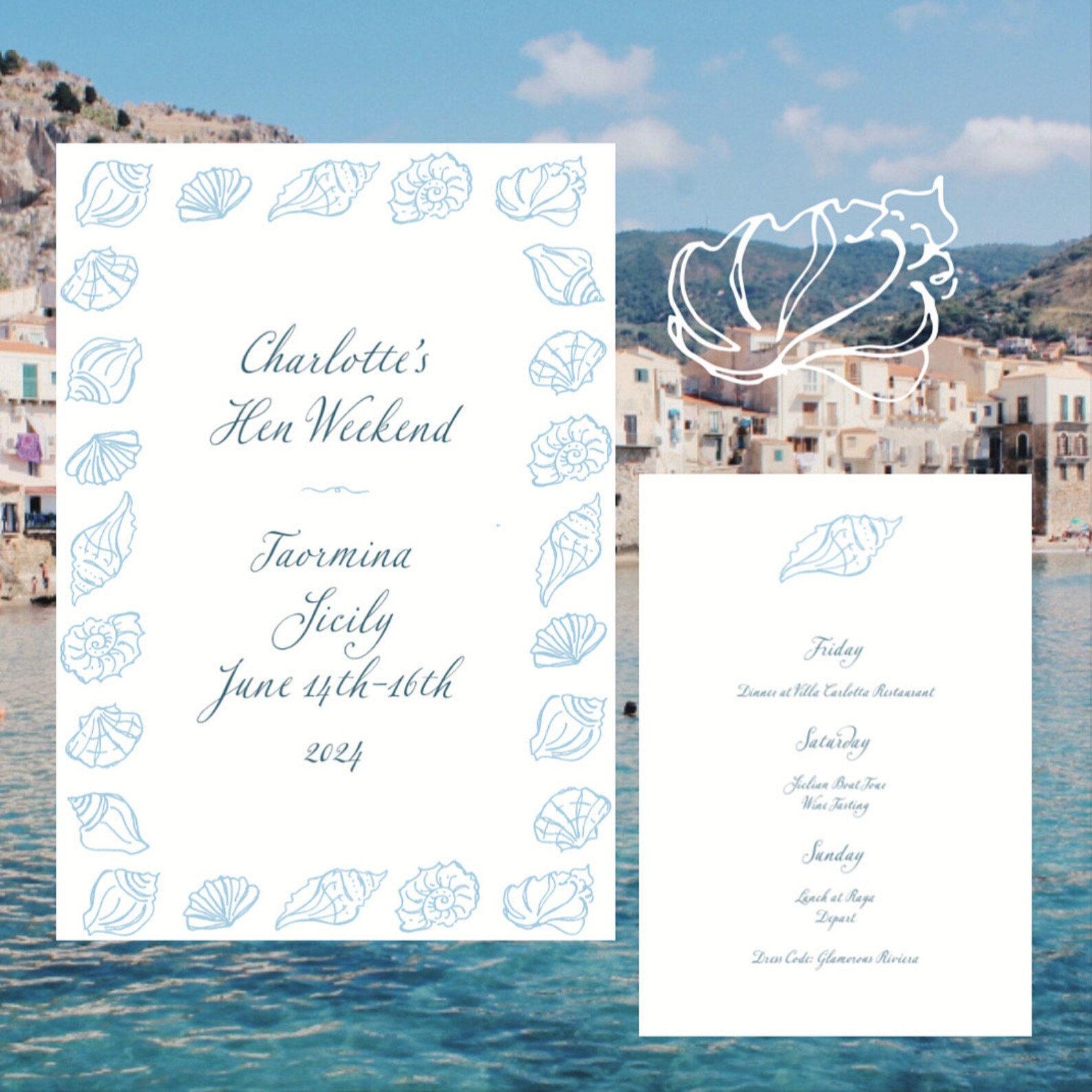 Hen Weekend Shell Design Downloads - Etsy