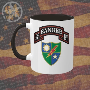 3rd Ranger Battalion, Army Gifts, Gifts for him, Custom Ceramic Coffee Mugs, Custom Mugs, Special Operations, Unit Swag. Military Swag Shop