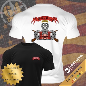 Sapper T-Shirt, Gifts For Sappers, Gifts For Vets,  Army Veteran, Graphic Tees, Engineers, Streetwear, Design, Essayons