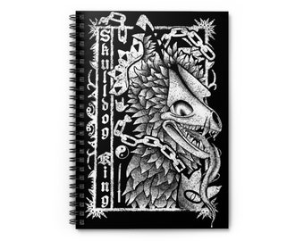 skulldog_king tarot card notebook