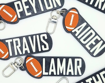 Personalized Football Bag Tag - Custom Name Tag for Kids’ Sports Bags, Ideal Gift for Birthdays and Team Celebrations - TEAM DISCOUNTS!!!