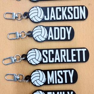 Personalized Volleyball Keychain, Custom Coach or Player bag tag - Keyring, Perfect End of Season Gift for Yor Team - TEAM DISCOUNTS!!!
