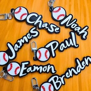 Personalisierter Baseball Taschenanhänger, 3D Gedruckter Anhänger für Sportausrüstung, Einzigartiges Geschenk für Baseball Spieler & Fans - TEAM RABATTE!