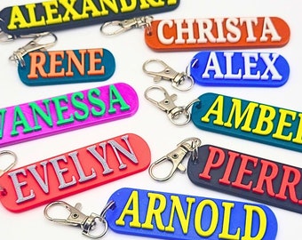 3D Printed Name Keychain: Custom Bag Tag, Personalized Key Ring