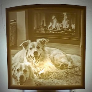 Custom Photo Lithophane Night Light – Personalized Gift, Memorial, Wedding, Anniversary, Pet Loss, Mother's Day