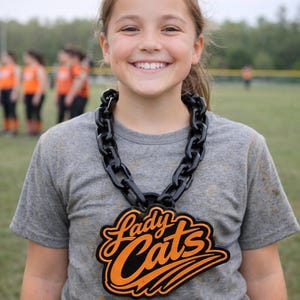 Colar com Logo Gigante – Corrente Personalizada Impressa em 3D, Prêmio MVP, Corrente da Virada, Jogador da Partida, Presente para Fã de Esportes, Joia para Demonstrar Espírito de Equipe