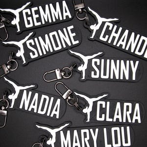 Personalized Gymnastics Bag Tag & Keychain, Custom Gymnast Design, Ideal Gymnast Gift for Kids and Adults - TEAM DISCOUNTS!!!
