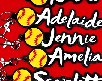 Personalisierter Softball Bag Tag - Spiel-bereites Geschenk für Spieler, Trainer & Teams - TEAM-RABATT!