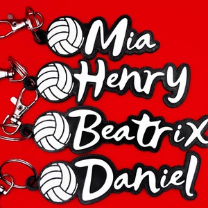 Personalized Volleyball Bag Tag - Unique Sports Accessory, Great Gift for Players or Coach - Goodie bag party gift - TEAM DISCOUNTS!!!