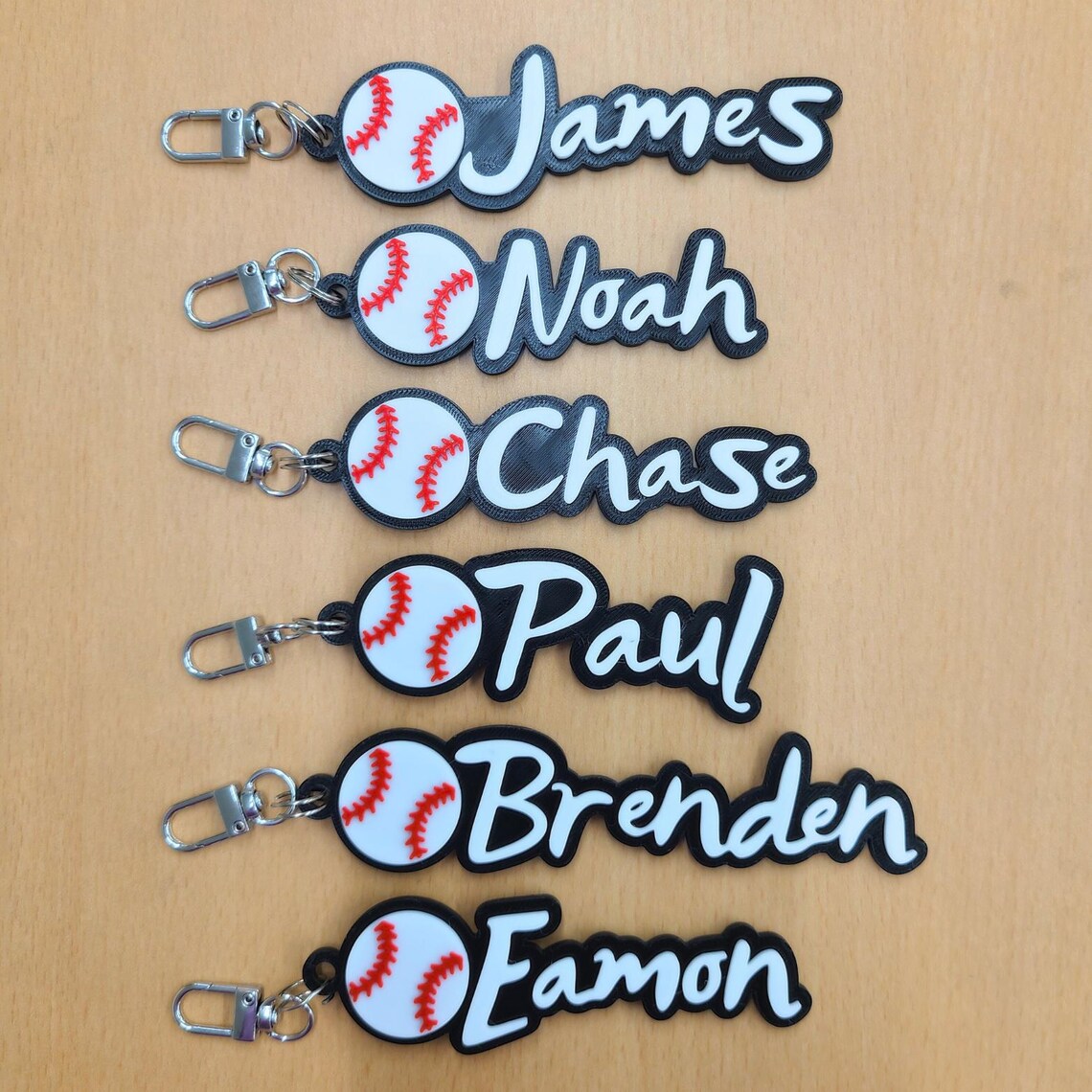 Personalized 3D Baseball Bag Tag – Funky Script Gear ID for Players ...
