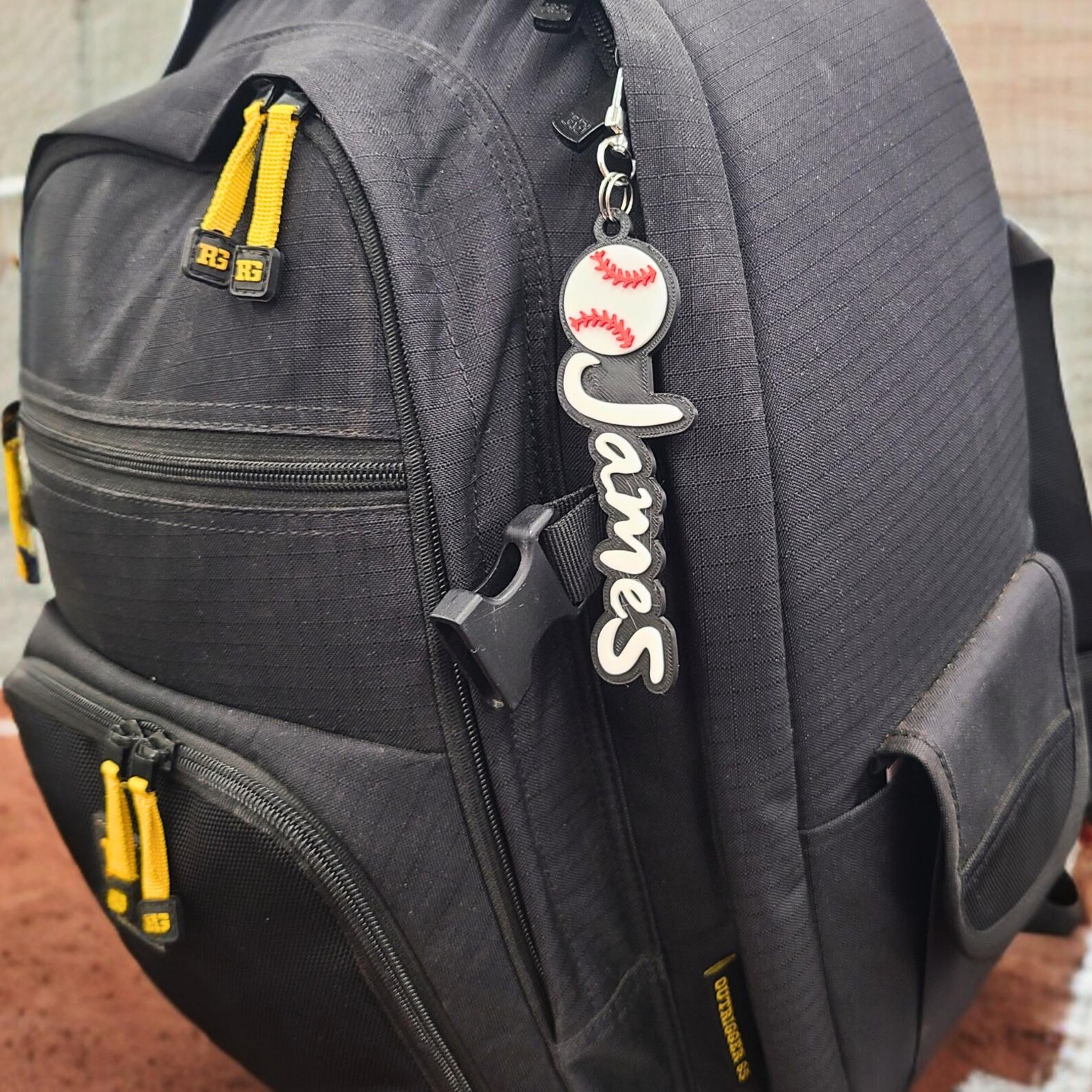 Personalized 3D Baseball Bag Tag – Funky Script Gear ID for Players ...