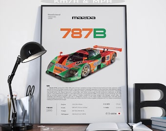 Racing 1991 Le Mans Winner Mazda 787b Side Door 3d Inspired Garage