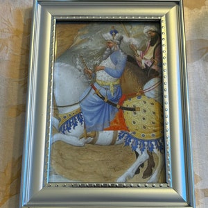 Manuel II Palaiologos Byzantine Roman Emperor framed image of medieval ruler of Byzantium