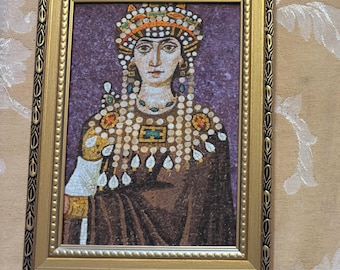 Het Byzantijnse Romeinse keizerin Theodora ingelijst icoon (5 x 7 foto)