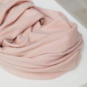 Tela French Terry Premium de TENCEL™ Lyocell Extra Suave y Elástica - Rosa empolvado - 50 cm