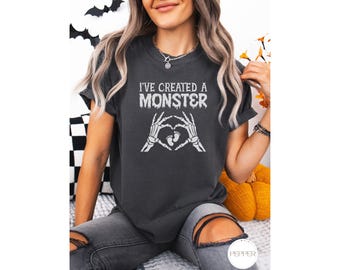 Comfort Colors I've Created a Monster Pregnancy Shirt Funny Pregnancy Announcement Shirt 2025, Pregnant Women Costume Halloween Baby Reveal