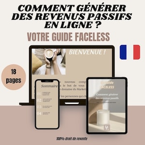 FACELESS MARKETING GUIDE in French 100% resale rights 18 pages