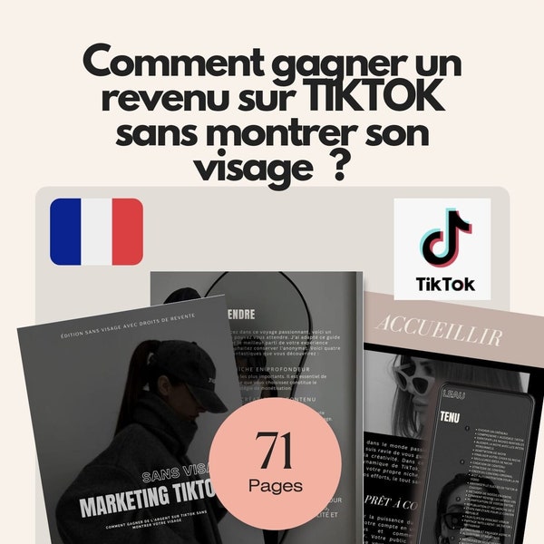 COMMENT GAGNER sur  TIKTOK  sans montrer son visage ? en français 100% droit de revente