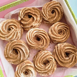 Marshmallow zephir swirls coffe and chocolate adorable present for mom day birthday  anniversary gift incredibly tasty in a box.