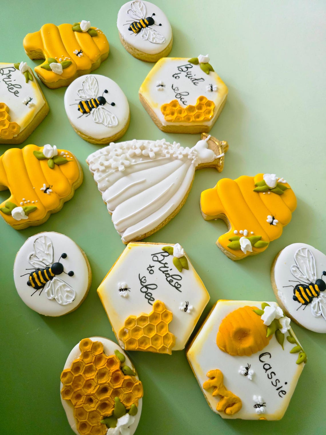 Bride to Bee Cookies Bridal Shower Bee Mine Honey Bees Custom Order 2 ...
