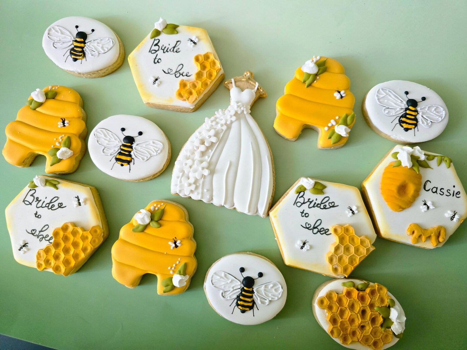 Bride to Bee Cookies Bridal Shower Bee Mine Honey Bees Custom Order 2 ...