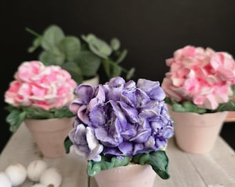 Marshmallow Flower Pot: Zephyr Hydrangea, Edible Wedding Favor