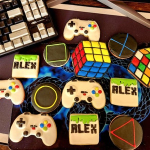 Gamers  cookies boy birthday cokie  level up  remote control arcade player teenagers man&#39;s present chewy  classy anniversary personalized