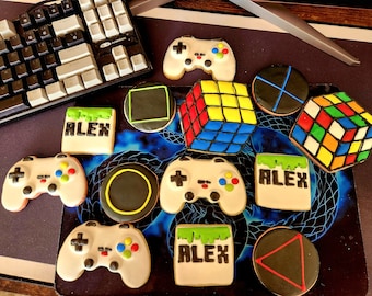 Gamers  cookies boy birthday cokie  level up  remote control arcade player teenagers man's present chewy  classy anniversary personalized