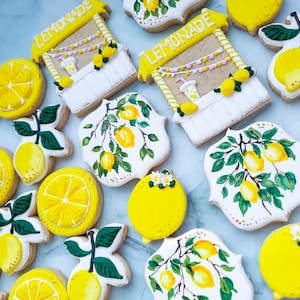 Cookies lemon taste lemons shape shugar cookie fruits yellow color adorable woman&#39;s present gift softbite natural anniversary birthday party
