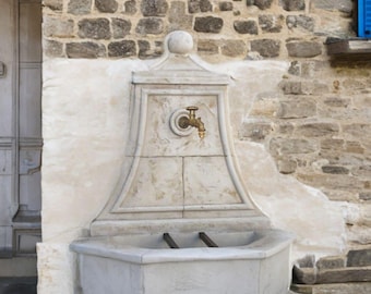Baccarat Stone Wall Fountain - Classic Elegance for Garden or Outdoor Patio - Garden Fountain