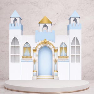 Cinderella Castle Princess Castle Backdrop 8ft x 8ft, Luxury 3D Party Decor, Birthday Decoration, Event Planner ES5057FS- ES5058FS
