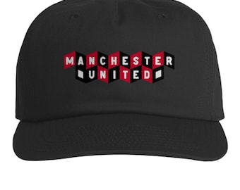 Retro Man United Football Dad Hat | Vintage Soccer Cap | Five Panel Red Devils Fan Gift for Him | Match Day Hat
