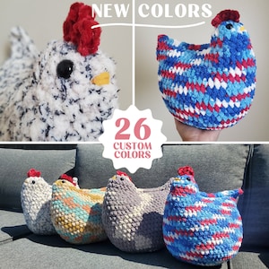 Crochet Chicken Plush | Crochet Chicken Hen | Handmade Crochet Farmhouse Decor | Chicken Plushie |Plush Chicken | Chicken | Handmade Gift