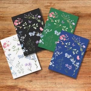 Wildblumen A5 Journal mit linierten Seiten, Blumen Bienen und Schmetterlinge, Wildblumen Geschenk, perfekt für Naturliebhaber, Florales Notizbuch