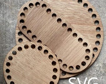 Holzboden Häkelkorb Boden Korbboden Häkelboden Osterei Eckig Herz Stern Sammlung SVG DXF