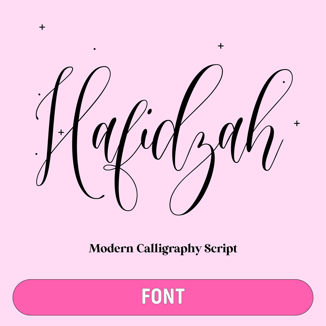 Hafidzah Font Handwritten Script Font, Cricut Fonts, Canva Fonts, Fonts ...