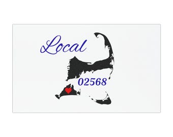 Martha's Vineyard Massachusetts 02568 Car Magnets Splendid Local Gift Cape Cod Solid Black