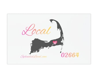 Yarmouth Massachusetts 02664 Car Magnets Splendid Local Gift Cape Cod Pink Gradient