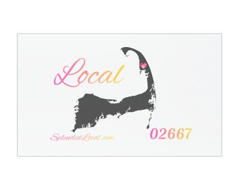 Wellfleet Massachusetts 02667 Car Magnets Splendid Local Gift Cape Cod Pink Gradient