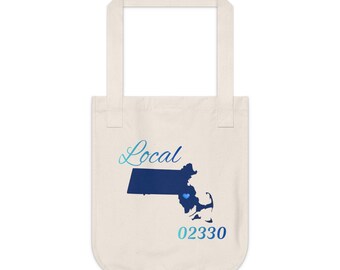 Massachusetts 02330  LOCAL Organic Canvas Tote Father's/Mother's gift, Library bag, Magazine bag, Farmer's Market bag