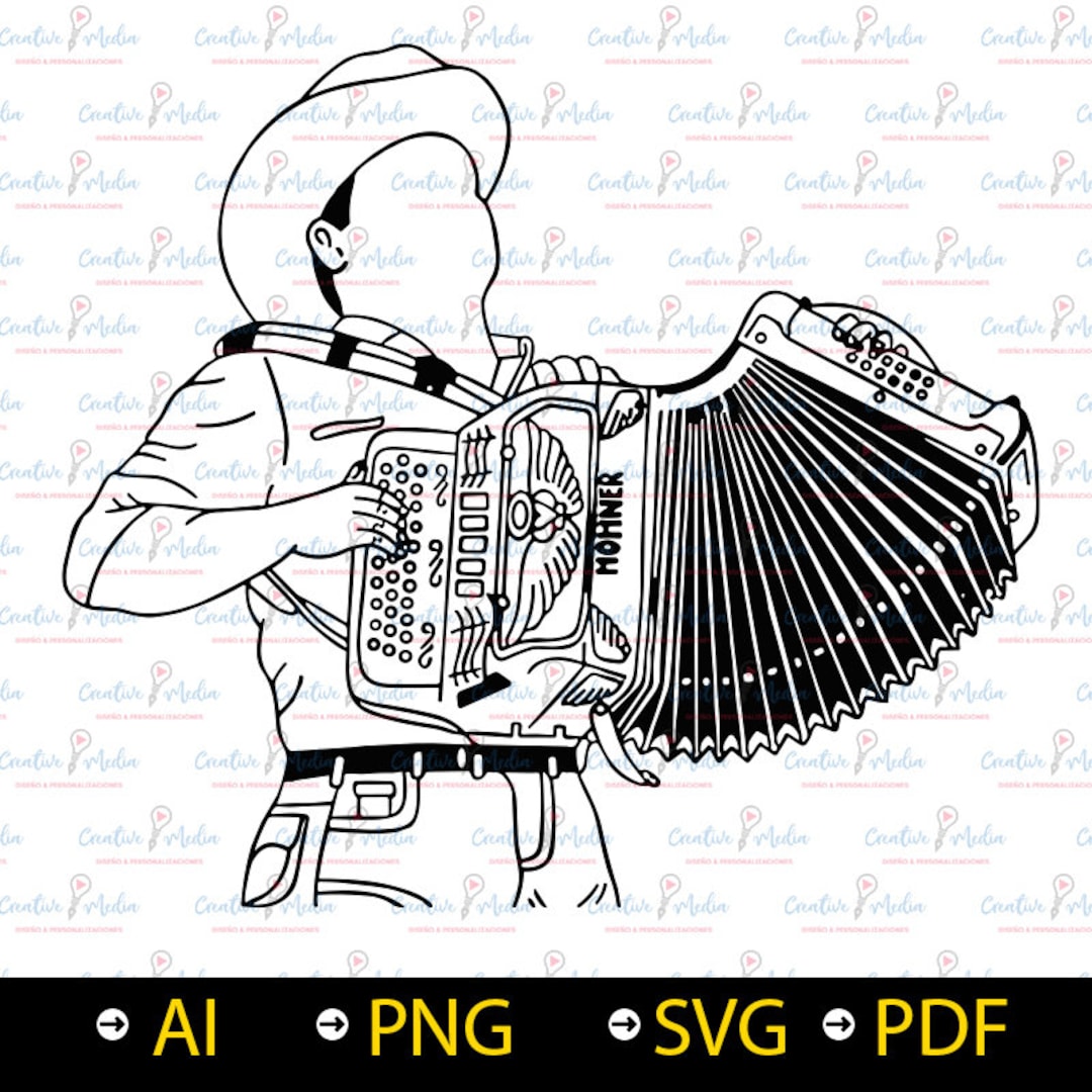 Vector Alfredo Olivas Acordeon Logotipo svg pdf ai png Etsy México