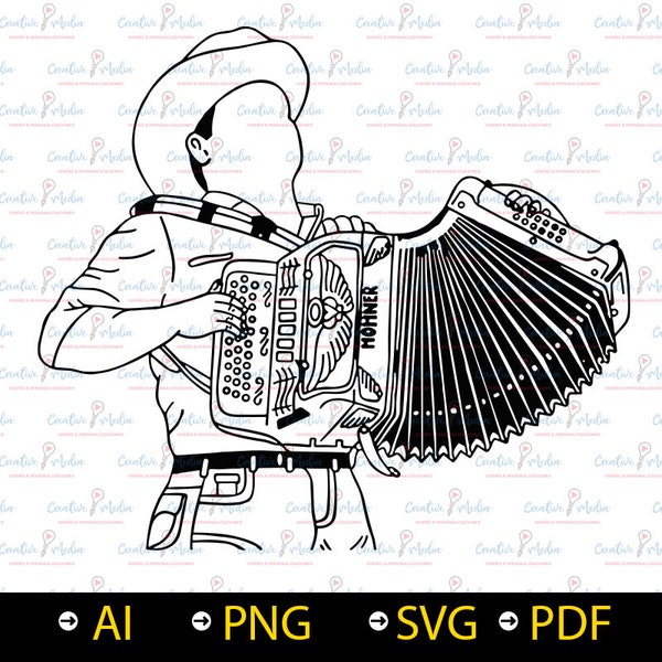 Vector Alfredo Olivas Accordion Logo svg pdf ai png