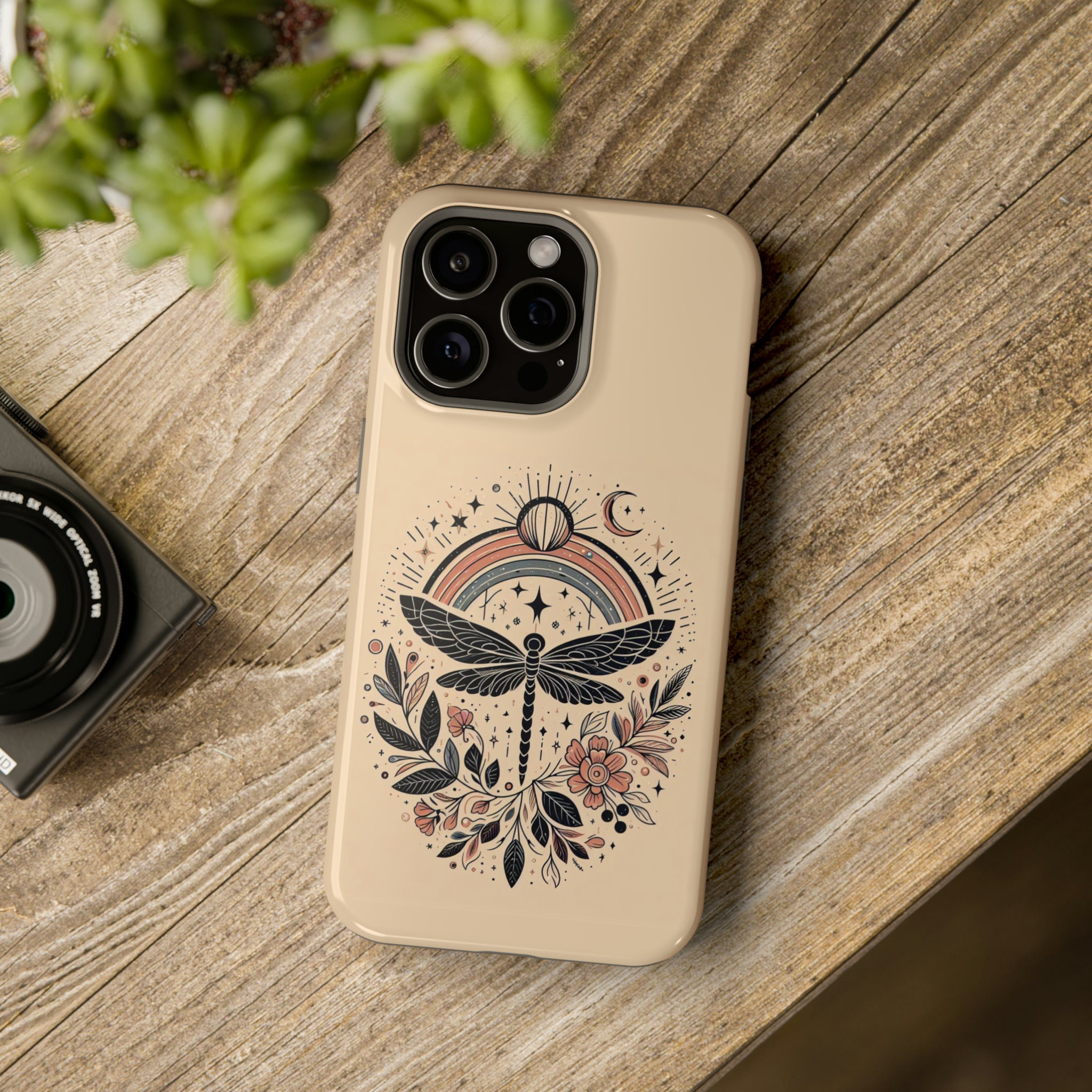 Floral Dragonfly iPhone Magsafe Tough Case Fluttering Blooms Design - Etsy